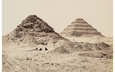 Francis Frith (1822-1898), The Pyramids of Saqqara, from the Northeast (1857)