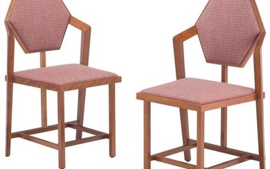 Frank Lloyd Wright (1867-1959), Pair of Midway 1 Chairs (circa 1980)