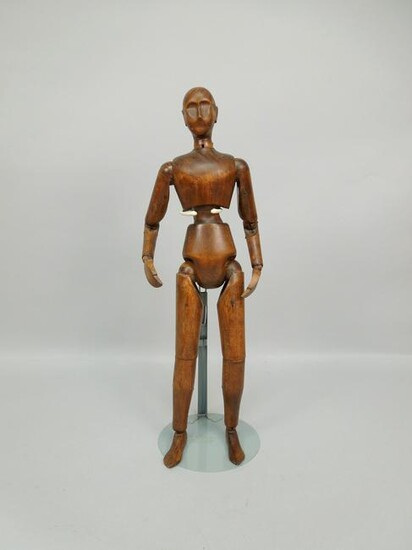 French Articulated Wood Painters Dummy, 19th C.