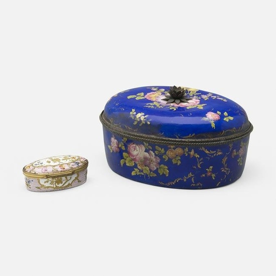 French, Covered boxes, set of two