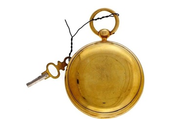 Fusee Chain Drive 1800'S 18k John Moncas Pocket Watch Tri Color Gold Dial