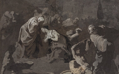 GIOVANNI DOMENICO TIEPOLO (1727 / 1804), Escena bíblica