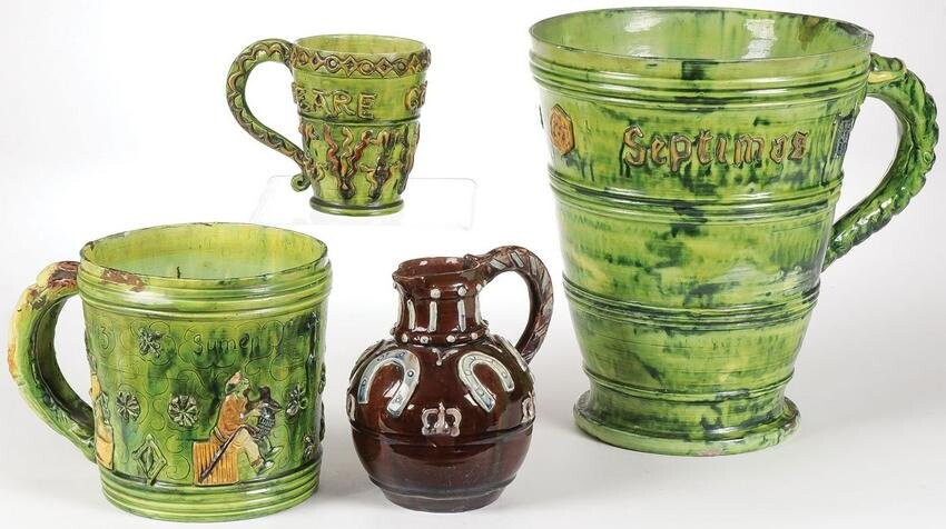 GREAT CASTLE HEDINGHAM POTTERY GROUP, 19TH C