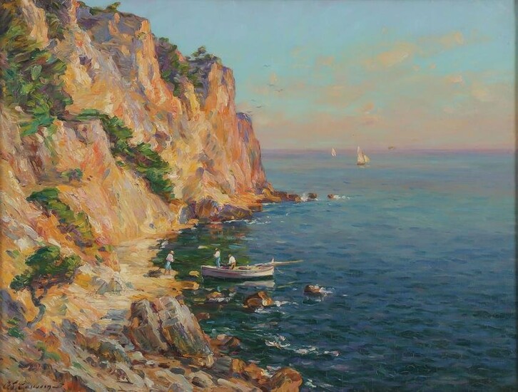GREAT FRENCH RIVIERA PAINTING C 1925
