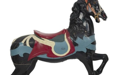 GUSTAVE DENTZEL CAROUSEL FIGURE OF A STANDING HORSE Late 19th Century, Philadelphia, Pennsylvania
