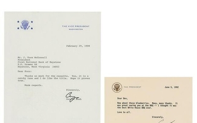 George Bush (2) Typed Letters Signed