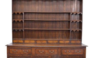 George III Oak and Mahogany Cross-Banded Dresser