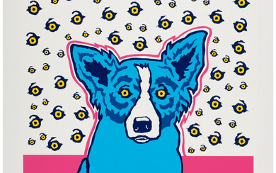 George Rodrigue (1944-2013), Starry Starry Eyes: White and Pink (1991)