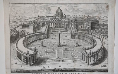Giovanni Battista Falafter (1643-1678) View of the large Vatican Basilica...