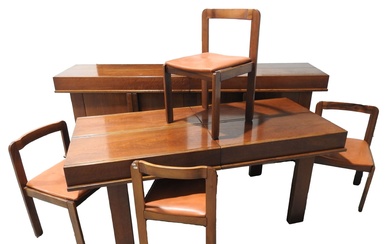 Giovanni MICHELUCCI (1891-1990). Mobilier de salle à manger en bois comprenant : - une table...