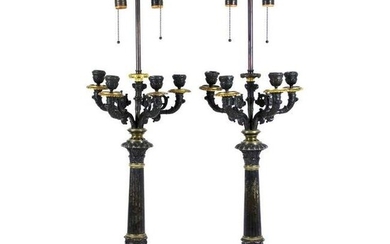 Grand Tour Style Candelabra Table Lamps, Pr