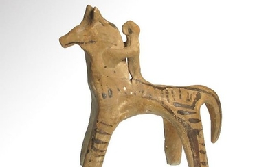 Greek Terracotta Horse and Rider, Bœotia, Greece