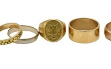 Group of 14K Yellow Gold Rings