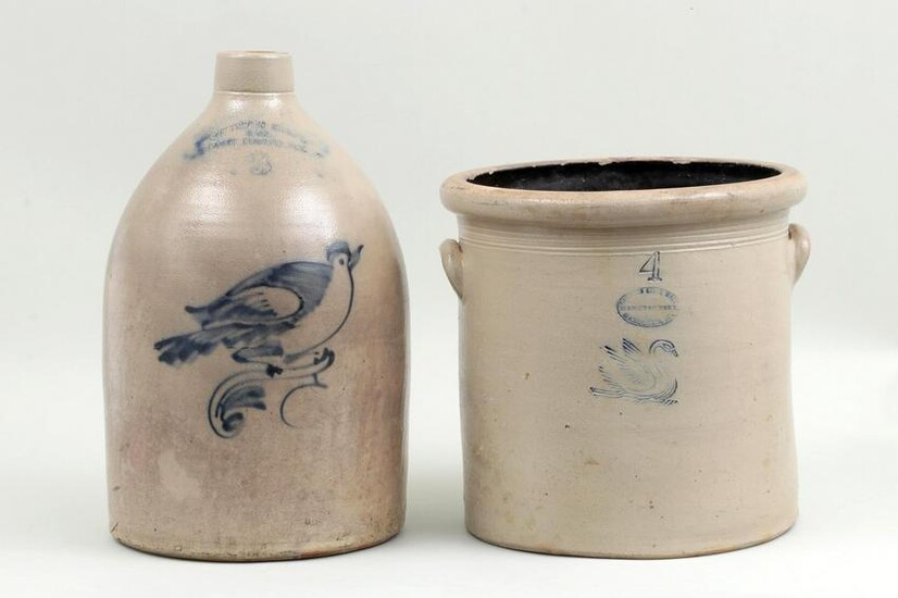 Group of (2) American stoneware