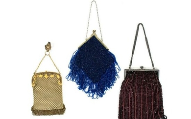 Group of 3 1920's Flapper Clutch Purse Bags