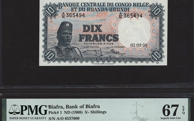 Group of African Banknotes, [8 notes] 1937-2002, (Pick 30b, 1, 11a, 110Ta, 36, 11, 13c)