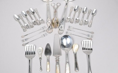Group of American and English Silverplate Flatware