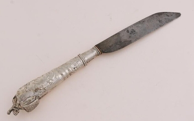 Gun knife with silver