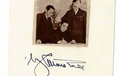HISTORY - MARSHALL George (1880 - 1959) - Signed printed photograph ; Autograph letter signed
