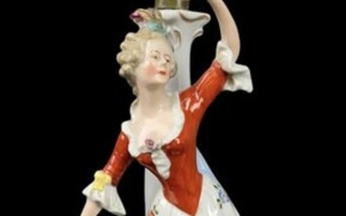 Hallmarked Porcelain Figural Lamp