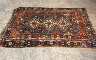 Handmade Estate rug- 1920's Persian Tribal Qashqai Shiraz Scatter