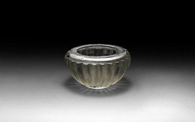 Hellenistic Ribbed Glass Vessel