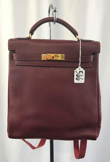 Hermes Rodeo "Kelly Ado" Leather Backpack