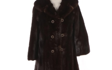 I.R Fox New York Mahogany Brown Mink Fur Coat