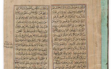 Indian manuscript.- Qu'ran, commissioned by Husain Khan bin Kulab Khan, copied by the scribe Muhyi-ad-Din bin Sayf-ad-Din better known as Quraishi, Agwanpur near Muradabad, 1865.