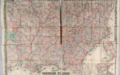 "J.H. Colton's Map of the Southern States. Maryland, Delaware, Virginia, Kentucky, Tennessee, Missouri, North Carolina, South Carolina, Georgia, Alabama, Mississippi, Arkansas, Louisiana and Texas...", Colton, Joseph Hutchins