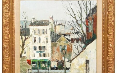 Jacques Bouyssou 'Escalier a Montmarte Paris' O/C