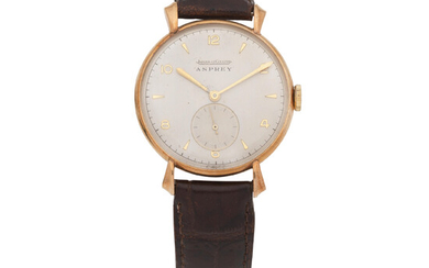Jaeger-LeCoultre. A 9K gold manual wind wristwatch retailed by Asprey London Hallmark for 1960, purchased 17th November 1961