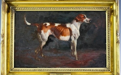 John Wheeler (1821-1903) UK Dog Portrait Oil Painting