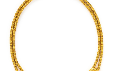 LALAOUNIS, YELLOW GOLD MULTISTRAND NECKLACE