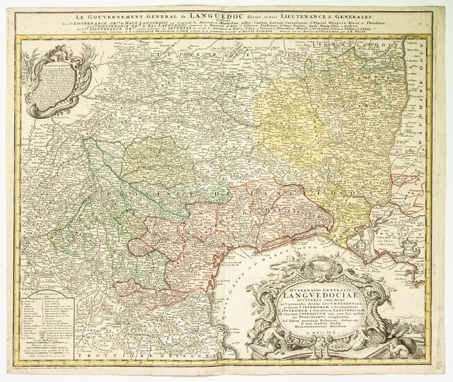 LANGUEDOC. Carte de 1742 : « Le Gouvernement... - Lot 66 - Vermot et Associés
