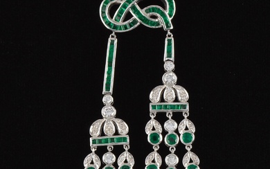Ladies' Emerald and Diamond Necklace