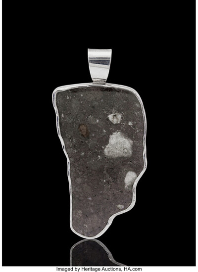 Lahmada 020 Lunar Meteorite Pendant Lunar (feldspathic breccia) Saguia...