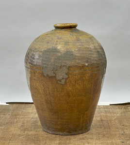 Large Antique Southeast Asian Glazed Martaban Pottery Jar