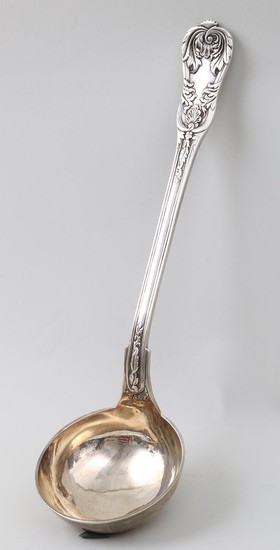 Large French silver punch ladle. FR3SH.