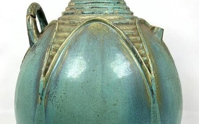 Large Vintage French style Glazed Art Pottery Vase. Att