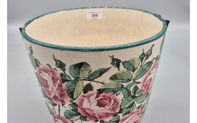 Large Wemyss Ware Cabbage rose design bucket. [As found- see...