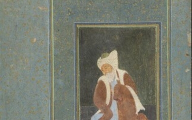 Lot comprenant : Cheval émacié Pigments polychromes sur papier Inde, probablement Deccan, XVIIe siècle H....