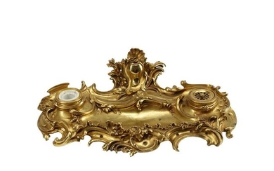 Louis XV Style Dore Bronze Encrier.