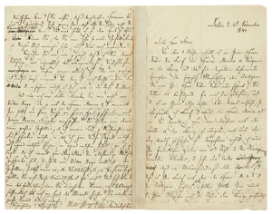 MENDELSSOHN BARTHOLDY, Felix (1809-1847). Autograph letter signed ('Felix Mendelssohn') to Julius Stern, Berlin, 4 November 1844.