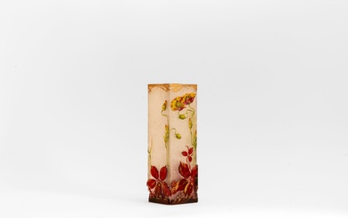 MONTJOYE (dans le goût de) Vase quadrangulaire... - Lot 166 - Alexandre Landre Nancy