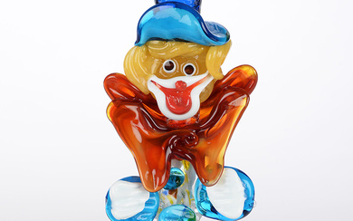 MURANO, ITALIEN. clown figure, glass.