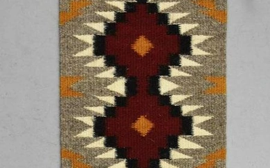 Marie Nez, Navajo, Hand Woven Textile, Hand-Spun