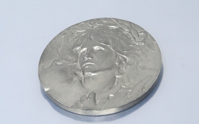 Médaille en étain uniface représentant Orphée... - Lot 66 - Rossini