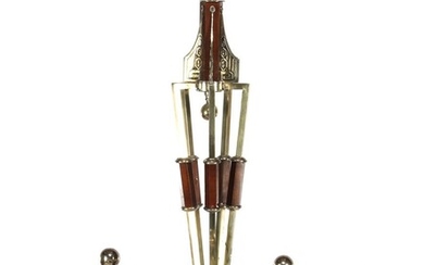 (-), Metal Art Deco 5-light pendant lamp with...