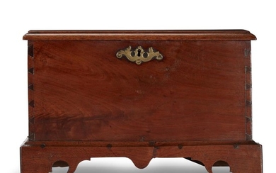 Miniature Chippendale walnut chest late 18th century Shaped apron,...
